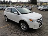 White Platinum Metallic Tri-Coat Ford Edge in 2012