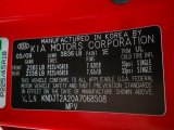 2010 Soul Color Code for Molten Red - Color Code: 1E