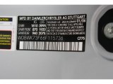 2006 SLK Color Code for Iridium Silver Metallic - Color Code: 775