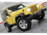 2004 Solar Yellow Jeep Wrangler Rubicon 4x4 #59529217