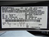 2012 Fiesta Color Code for Violet Grey Metallic - Color Code: VG