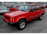 Flame Red Jeep Cherokee in 2001