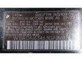 2003 BMW 5 Series 540i Sedan Info Tag