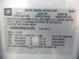 2009 Chevrolet Traverse LT Info Tag