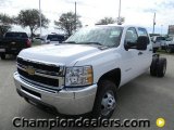 2012 Summit White Chevrolet Silverado 3500HD WT Crew Cab 4x4 Dually Chassis #59639537