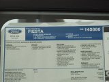 2012 Ford Fiesta SEL Sedan Window Sticker