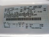 2007 E Series Van Color Code for Oxford White - Color Code: YZ
