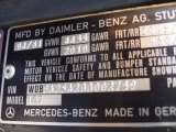 1981 Mercedes-Benz SL Class 380 SLC Coupe Info Tag