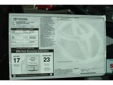 2012 Toyota Sienna XLE AWD Window Sticker