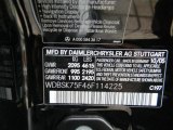 2006 SL Color Code for Obsidian Black Metallic - Color Code: 197