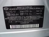2011 Sonata Color Code for Radiant Silver - Color Code: SM