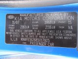 2008 Spectra Color Code for Spark Blue - Color Code: 1S
