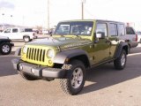 2010 Rescue Green Metallic Jeep Wrangler Unlimited Rubicon 4x4 #59860365