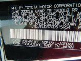 2012 Yaris Color Code for Black Sand Pearl - Color Code: 209