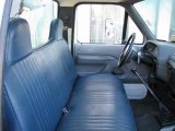 1990 Ford F350 XL Regular Cab Chassis Dump Truck Blue Interior