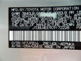 2012 Corolla Color Code for Classic Silver Metallic - Color Code: 1F7