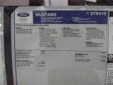 2012 Ford Mustang V6 Premium Convertible Window Sticker