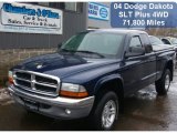 2004 Patriot Blue Pearl Dodge Dakota SLT Club Cab 4x4 #60111534