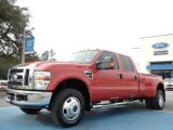 2008 Bright Red Ford F350 Super Duty Lariat Crew Cab 4x4 Dually #60111349