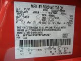 2008 F350 Super Duty Color Code for Bright Red - Color Code: F1