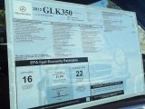 2012 Mercedes-Benz GLK 350 Window Sticker