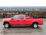 2011 Vermillion Red Ford F250 Super Duty XLT Crew Cab 4x4 #60233054
