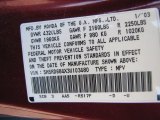 2003 CR-V Color Code for Chianti Red Pearl - Color Code: R517P