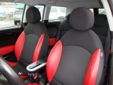 2009 Mini Cooper S Clubman Black/Rooster Red Interior