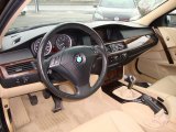 2007 BMW 5 Series 530xi Sedan Beige Interior