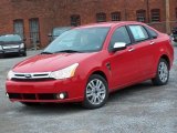 2008 Vermillion Red Ford Focus SE Sedan #6020918