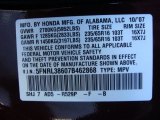 2007 Odyssey Color Code for Dark Cherry Pearl - Color Code: R529P