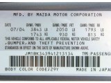 2004 MAZDA3 Color Code for Titanium Gray Metallic - Color Code: 29Y