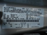 2012 Focus Color Code for Ingot Silver Metallic - Color Code: UX