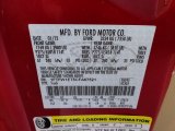 2012 F150 Color Code for Red Candy Metallic - Color Code: RZ