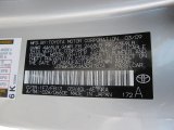 2010 Camry Color Code for Classic Silver Metallic - Color Code: 1F7