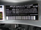 2008 C Color Code for Palladium Silver Metallic - Color Code: 792