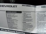 2010 Chevrolet Camaro LT Coupe Window Sticker