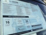2012 Mercedes-Benz E 550 Cabriolet Window Sticker