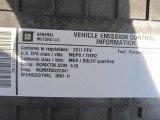 2011 Chevrolet Express LT 3500 Passenger Van Info Tag