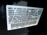 2012 Ridgeline Color Code for Crystal Black Pearl - Color Code: NH731P