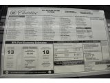 2012 Cadillac Escalade ESV Platinum AWD Window Sticker