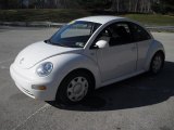 White Volkswagen New Beetle in 2002