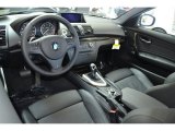 2012 BMW 1 Series 135i Coupe Black Interior