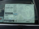 2012 Toyota Camry XLE V6 Window Sticker