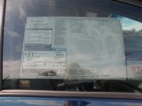 2012 Toyota Sienna XLE Window Sticker