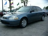 1996 Cyclone Blue Metallic Honda Civic LX Sedan #60752951