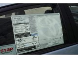 2012 Toyota Prius 3rd Gen Two Hybrid Window Sticker