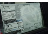 2012 Toyota Prius 3rd Gen Two Hybrid Window Sticker
