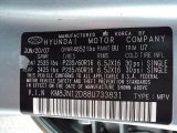 2008 Tucson Color Code for Alpine Frost - Color Code: BU