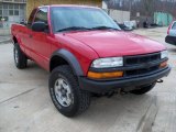2002 Victory Red Chevrolet S10 LS Extended Cab 4x4 #60839348